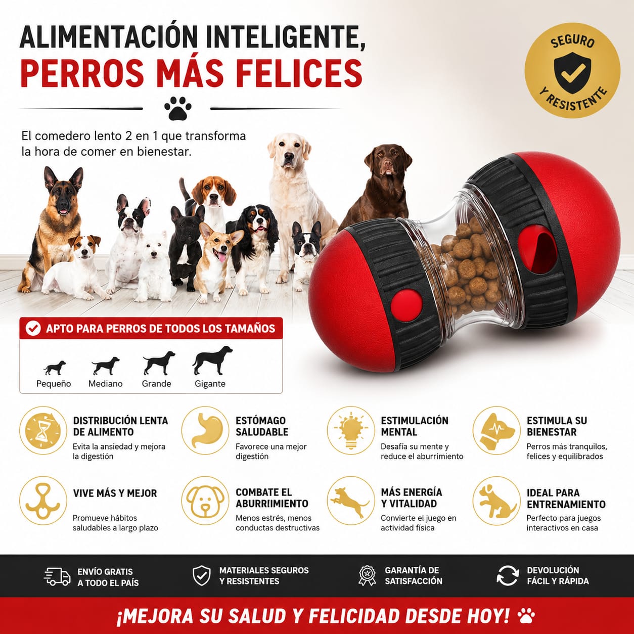 Juguete dispensador de premios para perros