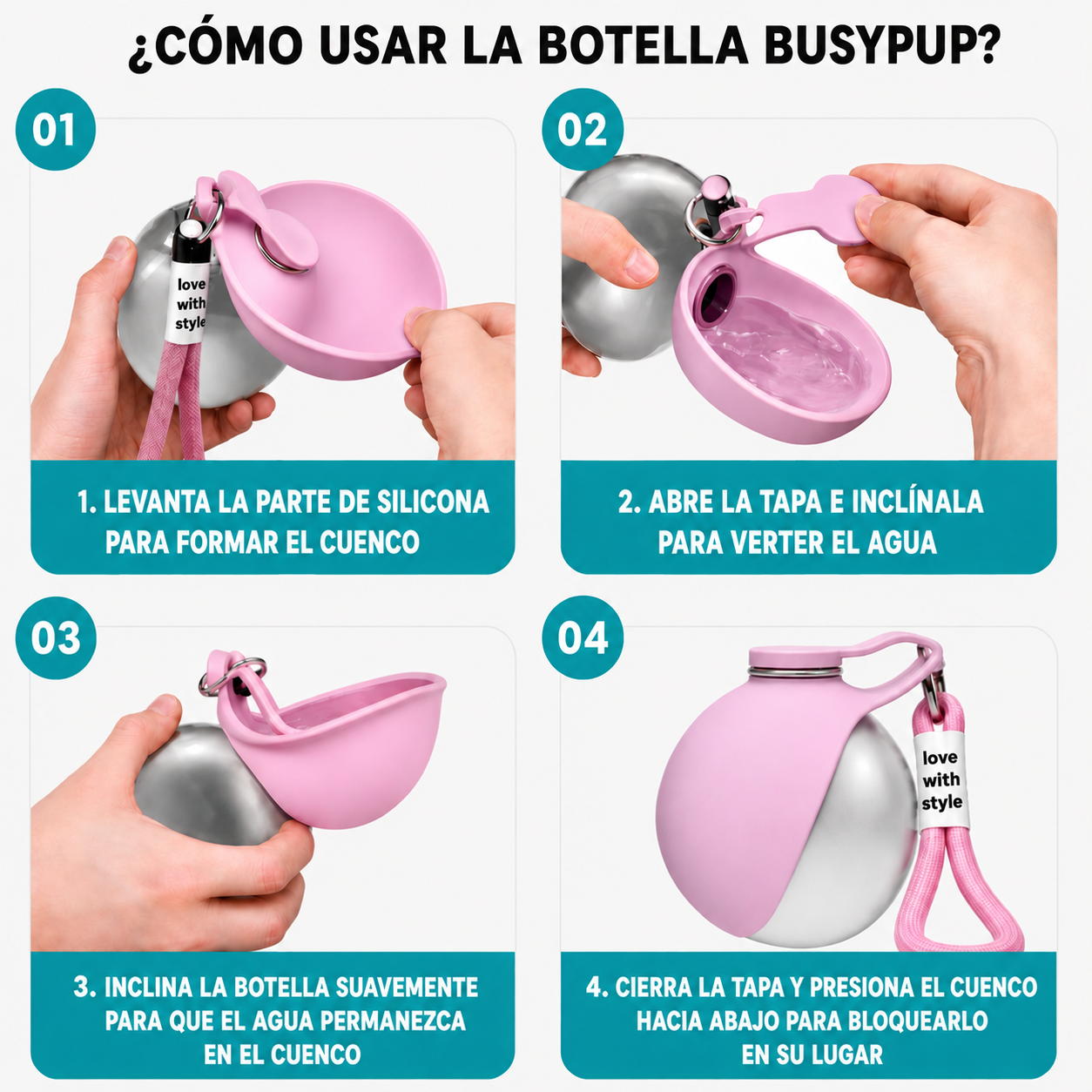 Botella portátil para perrros