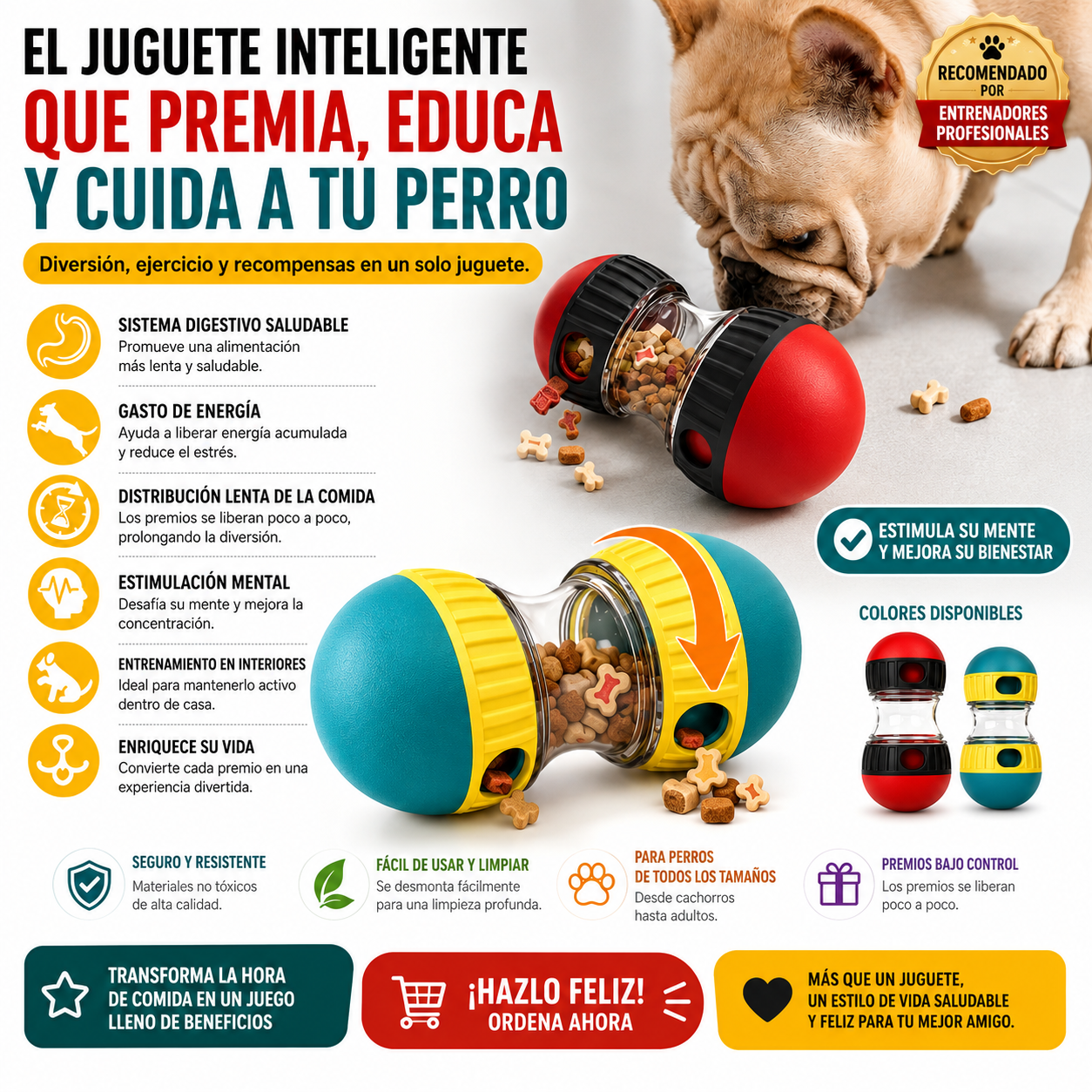 Juguete dispensador de premios para perros