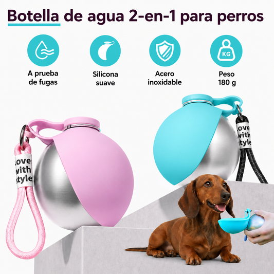 Botella de Agua Portátil para Perros