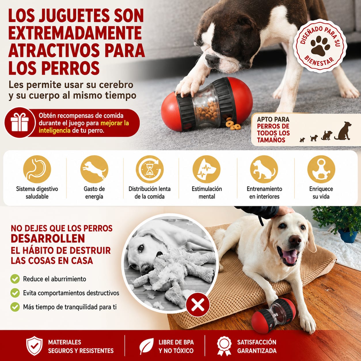 Juguete dispensador de premios para perros
